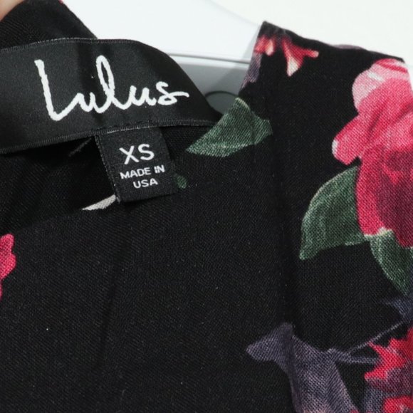 NWOT  Lulu's lovely black floral dress size XS - Picture 7 of 10
